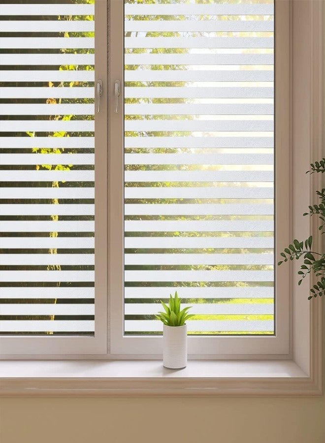 HOME13 Stripe Frosted Window Film UV Protect Privacy Window Glass Sticker 24 x 60 inch - Image 3